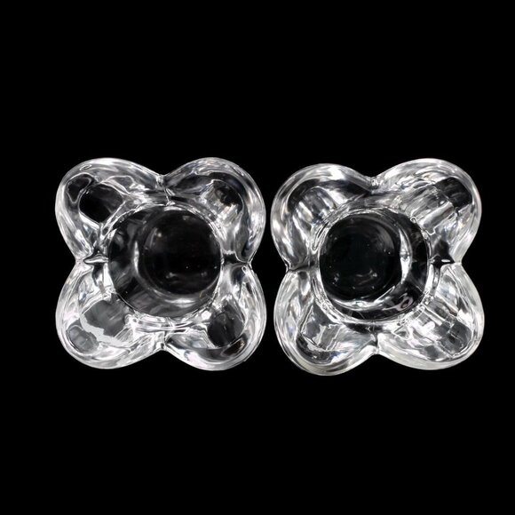 Pair of Shannon Handcrafted Crystal Votive Tea Candle Holders Set of 2 - Picture 7 of 10